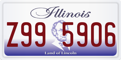 IL license plate Z995906