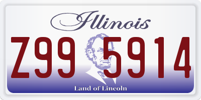 IL license plate Z995914