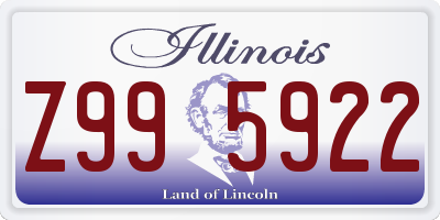 IL license plate Z995922