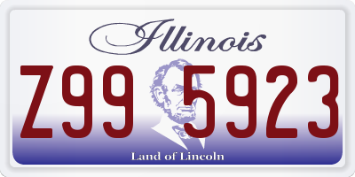 IL license plate Z995923