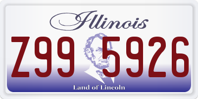 IL license plate Z995926