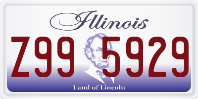 IL license plate Z995929