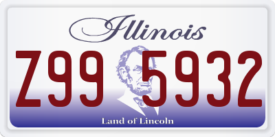 IL license plate Z995932