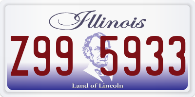 IL license plate Z995933