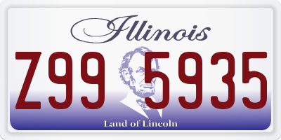 IL license plate Z995935