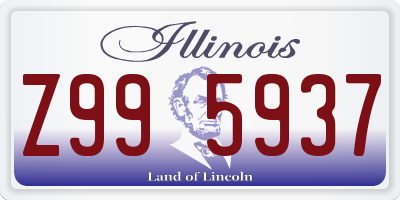 IL license plate Z995937