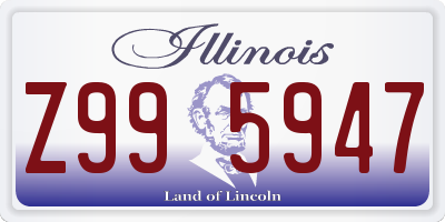 IL license plate Z995947