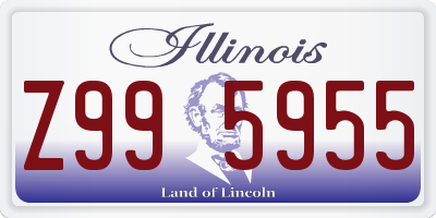 IL license plate Z995955