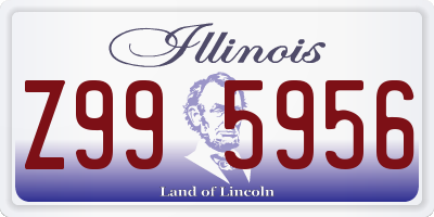 IL license plate Z995956