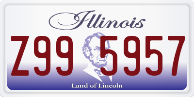 IL license plate Z995957