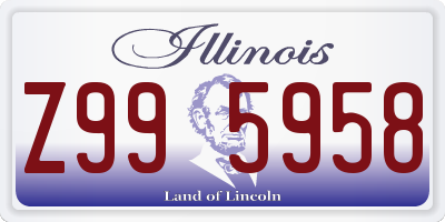 IL license plate Z995958