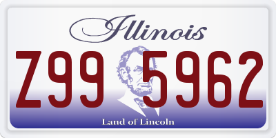 IL license plate Z995962