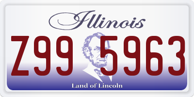 IL license plate Z995963