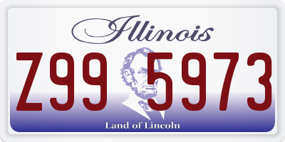IL license plate Z995973