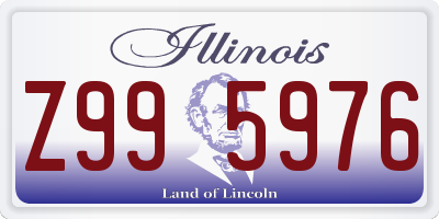 IL license plate Z995976