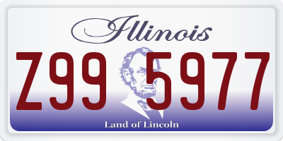 IL license plate Z995977