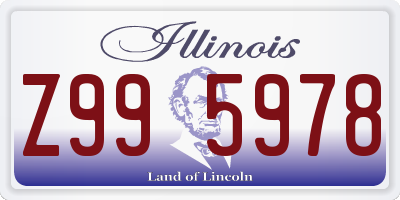 IL license plate Z995978