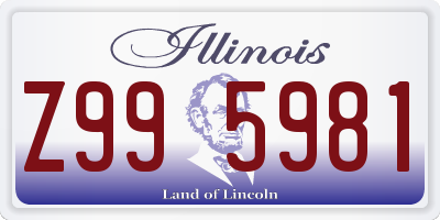 IL license plate Z995981