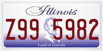 IL license plate Z995982