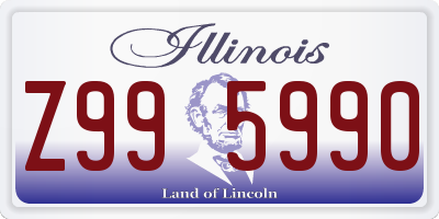 IL license plate Z995990
