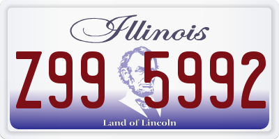 IL license plate Z995992