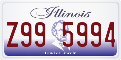 IL license plate Z995994