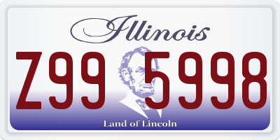 IL license plate Z995998