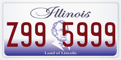 IL license plate Z995999