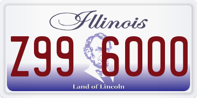 IL license plate Z996000