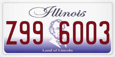 IL license plate Z996003