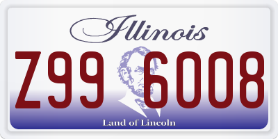 IL license plate Z996008