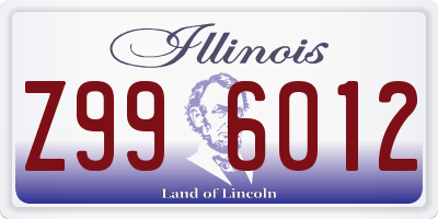 IL license plate Z996012