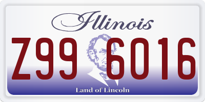 IL license plate Z996016