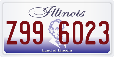 IL license plate Z996023