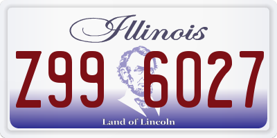 IL license plate Z996027