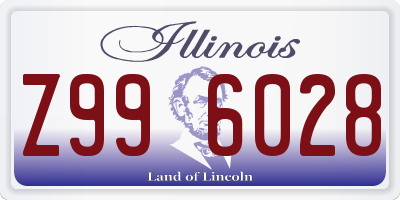 IL license plate Z996028