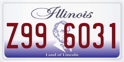 IL license plate Z996031