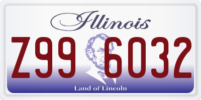 IL license plate Z996032