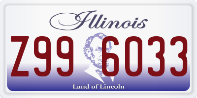IL license plate Z996033