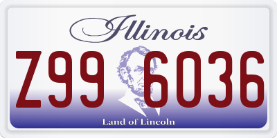 IL license plate Z996036