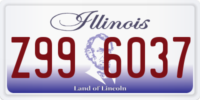 IL license plate Z996037