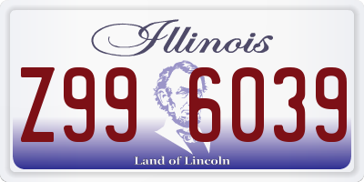 IL license plate Z996039