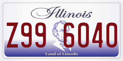 IL license plate Z996040
