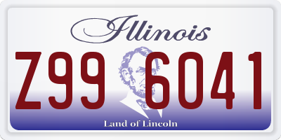 IL license plate Z996041