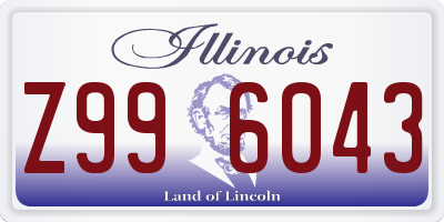 IL license plate Z996043