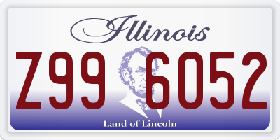 IL license plate Z996052