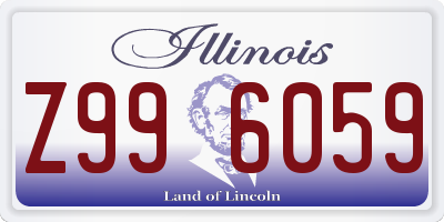 IL license plate Z996059