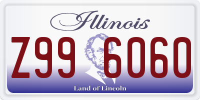 IL license plate Z996060