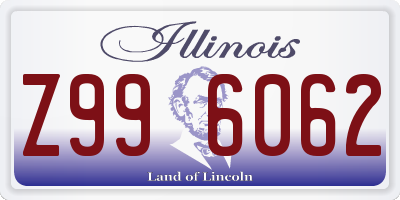 IL license plate Z996062