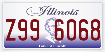 IL license plate Z996068